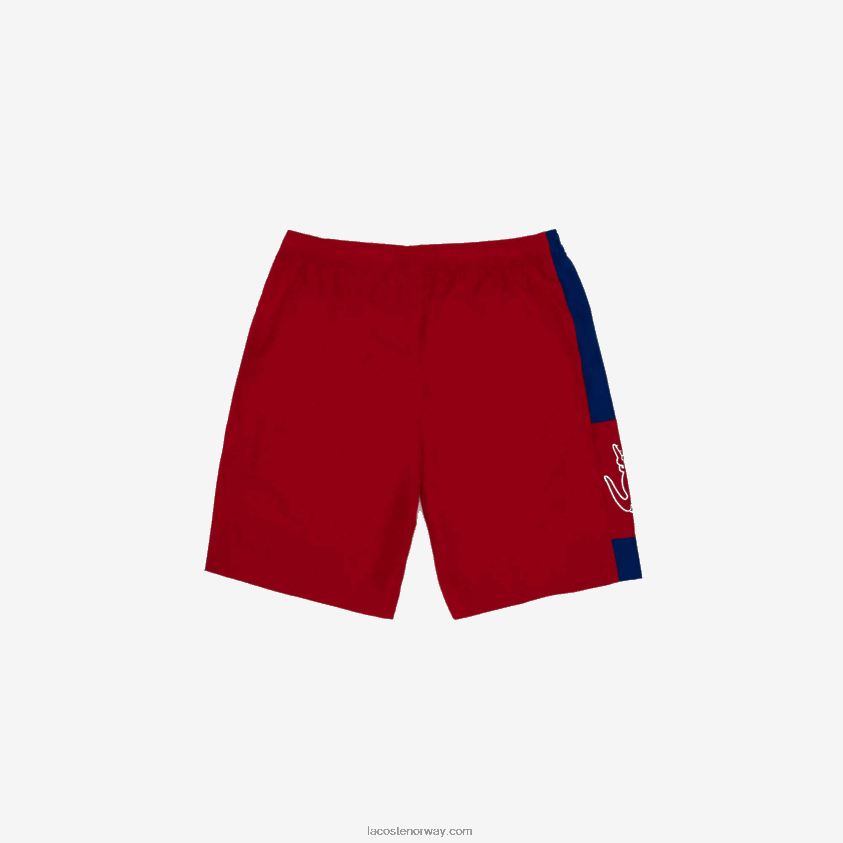 Lacoste sport light colorblock shorts 4J4X0T1625 rød blå hvit wp7 menn
