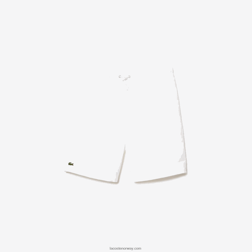 Lacoste sport tennis shorts med solid diamantvevdhet 4J4X0T1442 hvit 001 menn