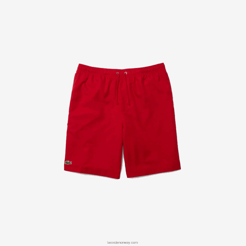 Lacoste sport tennis shorts med solid diamantvevdhet 4J4X0T1444 rød 029 menn