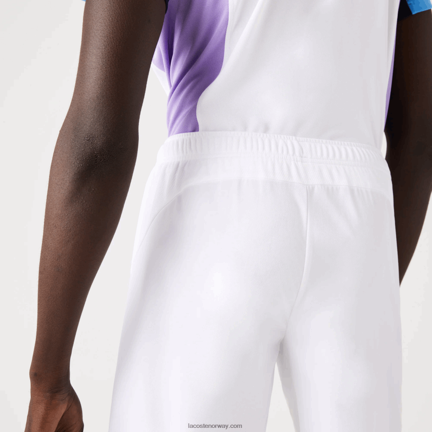 Lacoste sport tennisshorts med normal passform og sømløs 4J4X0T1330 hvit marineblå 522 menn