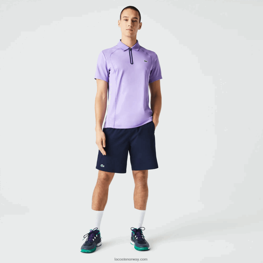 Lacoste sport tennisshorts med normal passform og sømløs 4J4X0T1331 marineblå 423 menn