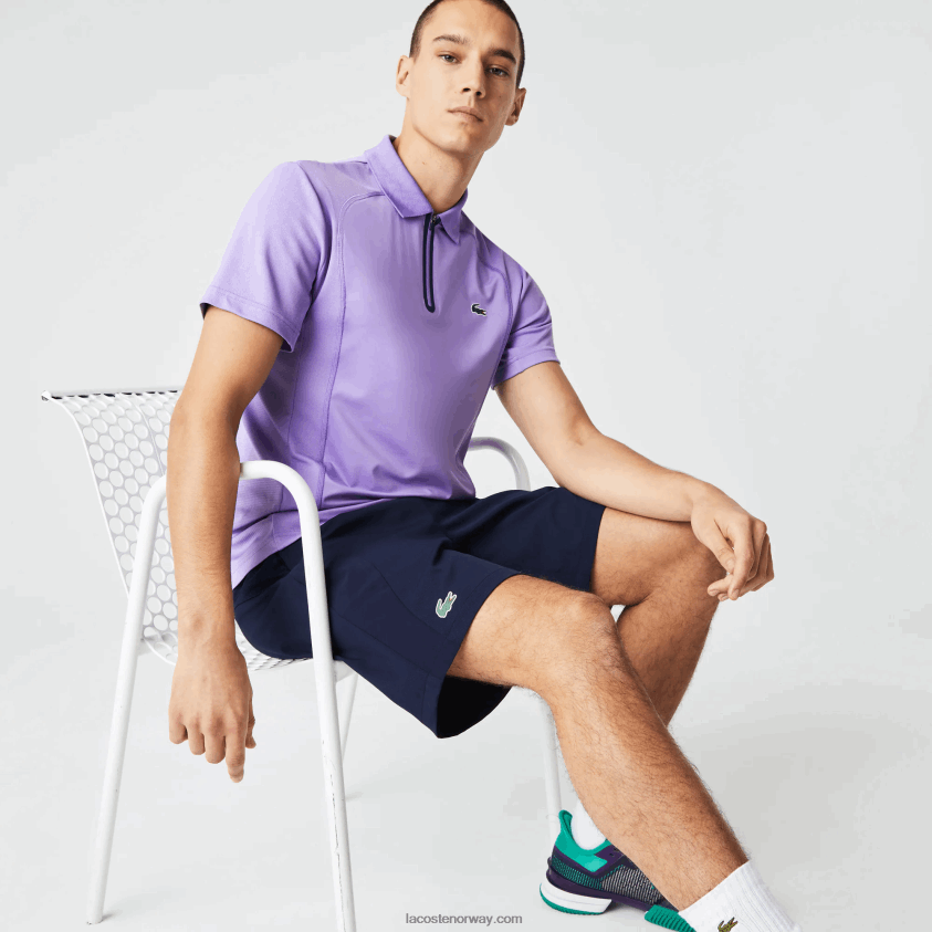 Lacoste sport tennisshorts med normal passform og sømløs 4J4X0T1331 marineblå 423 menn