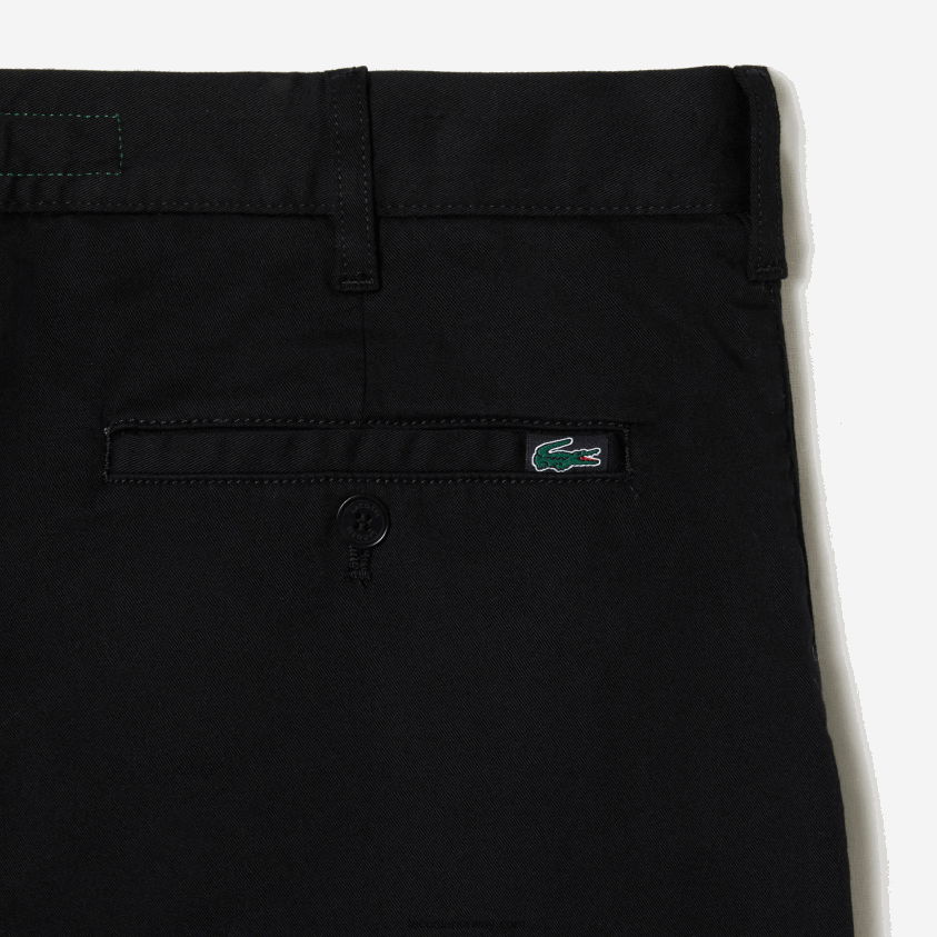 Lacoste stretch-bermudashorts i økologisk bomull med normal passform 4J4X0T435 svart 031 menn