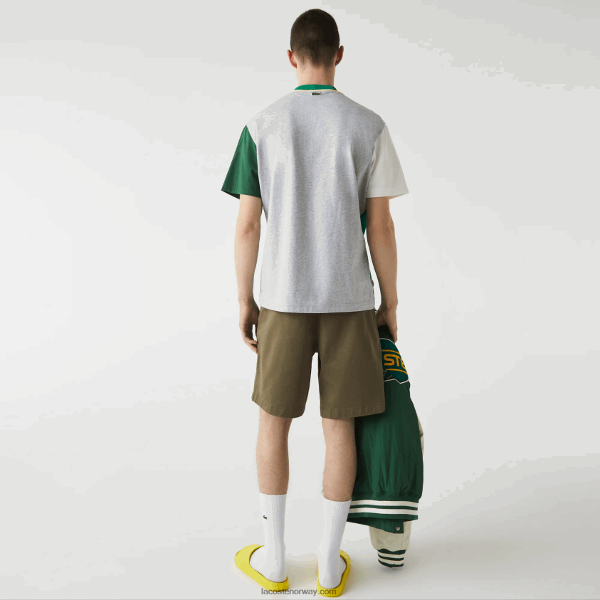 Lacoste stretch-bermudashorts i økologisk bomull med normal passform 4J4X0T437 kakigrønn 316 menn