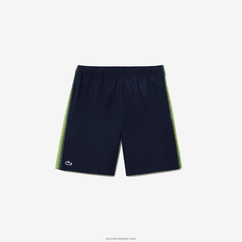 Lacoste tennisshorts av resirkulert polyester 4J4X0T17 marineblå 166 menn