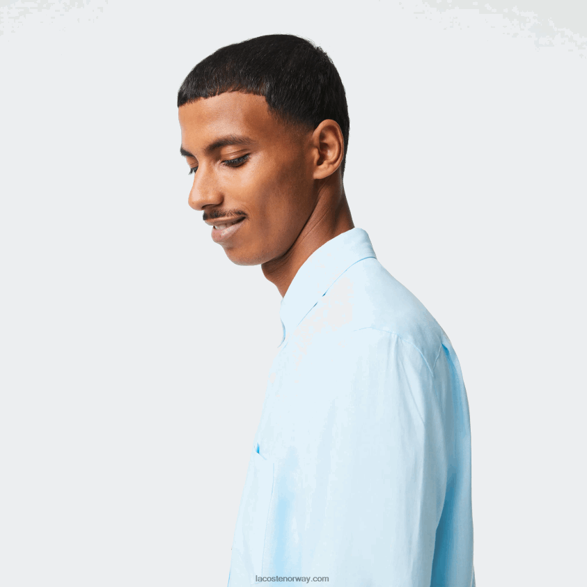 Lacoste linskjorte 4J4X0T468 lyseblå t01 menn