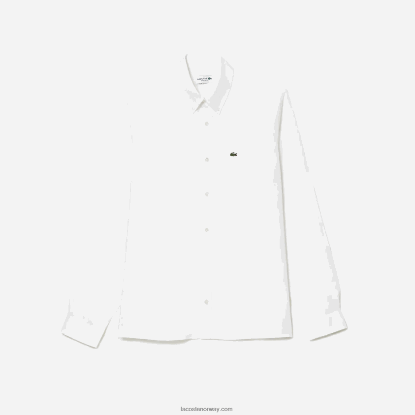 Lacoste linskjorte 4J4X0T469 hvit 001 menn
