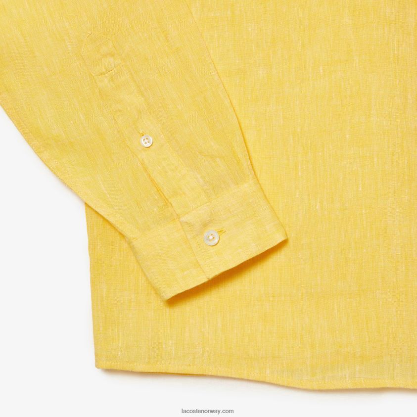 Lacoste linskjorte 4J4X0T471 gul 107 menn
