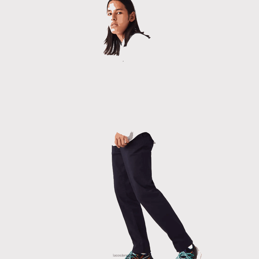 Lacoste premium bomullsskjorte med normal passform 4J4X0T1494 hvit 001 menn