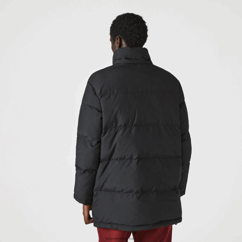 Lacoste avtakbar hette lang pufferfrakk 4J4X0T1317 svart 031 menn