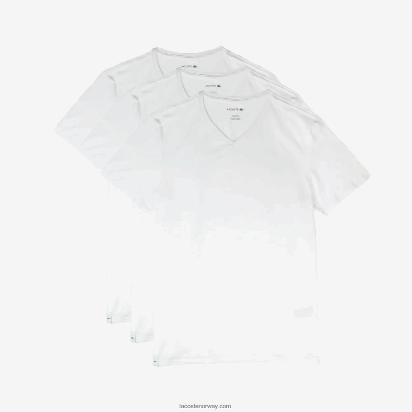 Lacoste lounge t-skjorte 3-pak 4J4X0T1579 hvit 001 menn