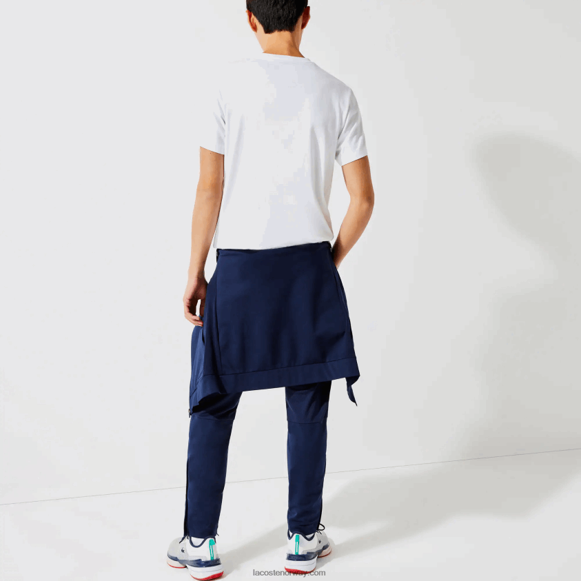 Lacoste pustende t-skjorte med tennistrykk med rund hals 4J4X0T792 hvit grønn v7e menn