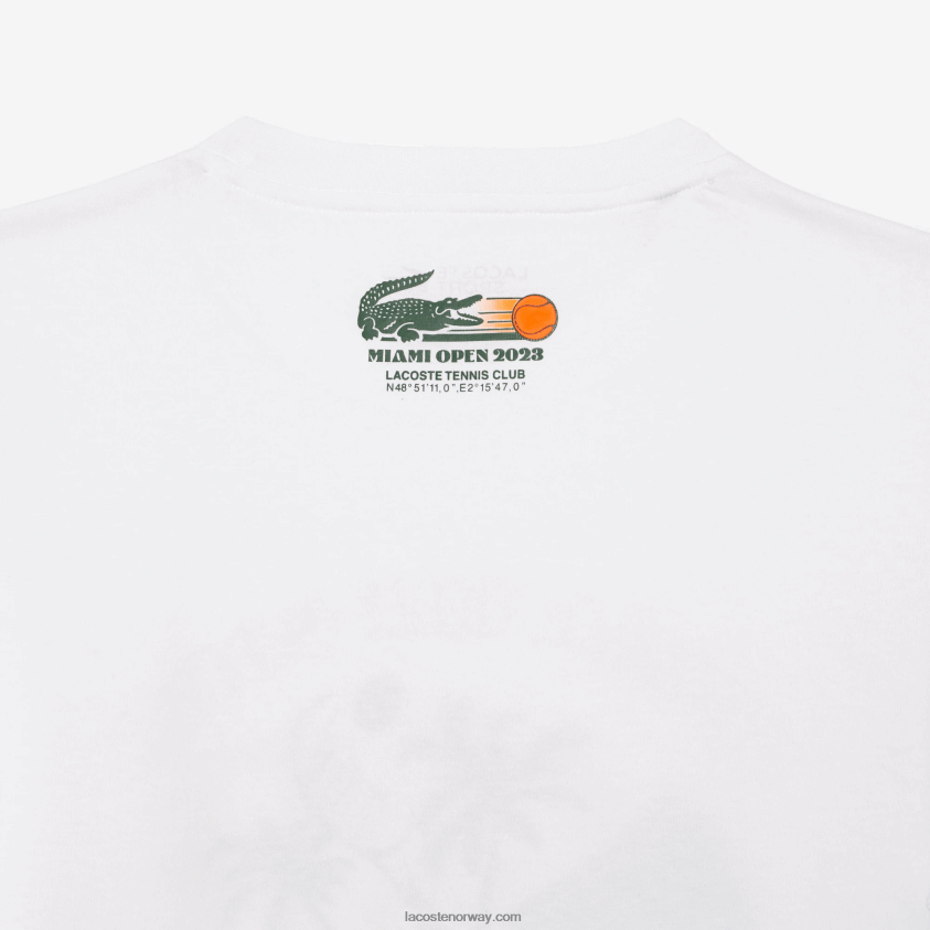 Lacoste sport miami open edition t-skjorte 4J4X0T213 hvit 001 menn