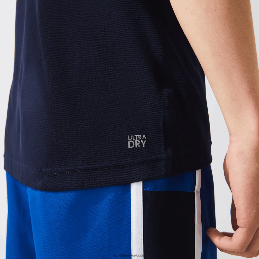 Lacoste sport pustende piké t-skjorte 4J4X0T670 marineblå 166 menn