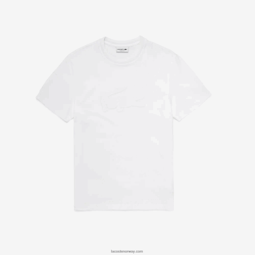 Lacoste sport t-skjorte med pustende trykk 4J4X0T628 hvit 001 menn