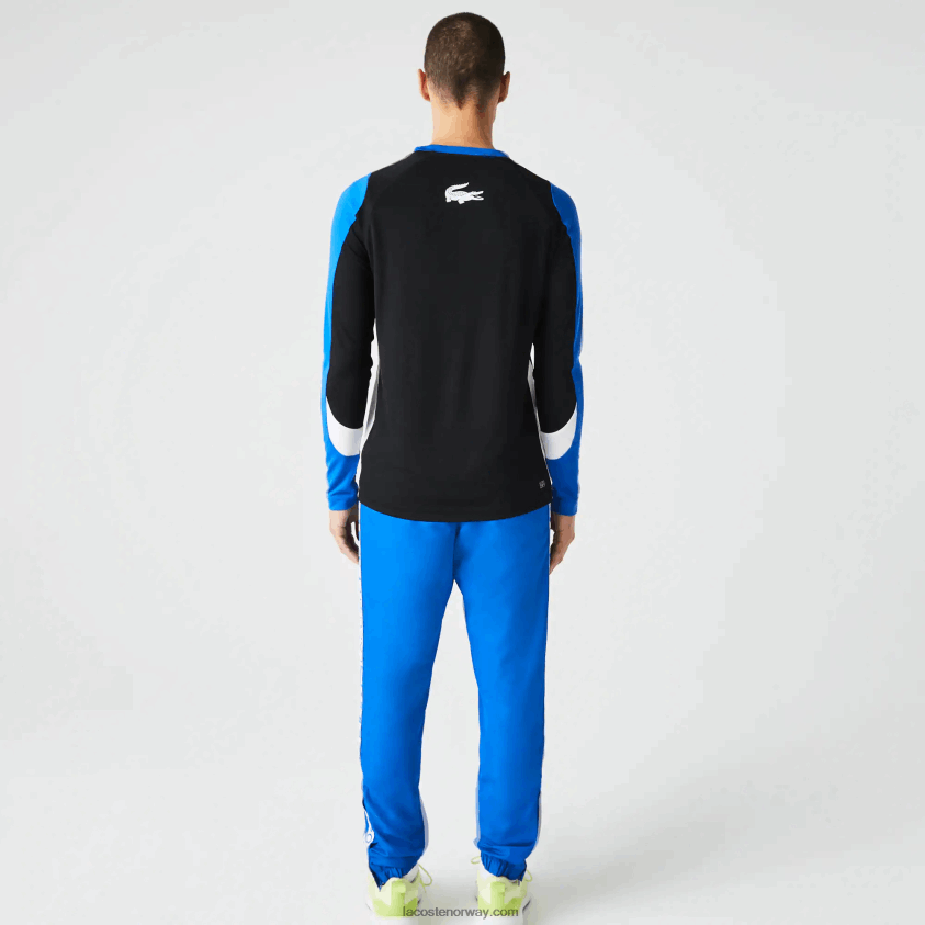 Lacoste sport tennis t-skjorte 4J4X0T753 svart blå hvit zfz menn