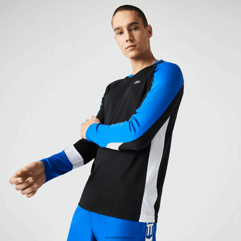 Lacoste sport tennis t-skjorte 4J4X0T753 svart blå hvit zfz menn