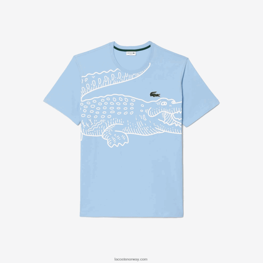 Lacoste t-skjorte i bomull med løs passform - plus size - høy 4J4X0T135 blå hbp menn