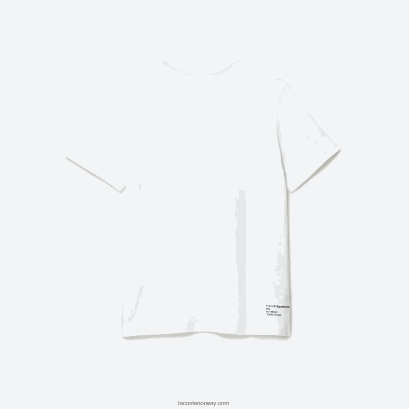 Lacoste t-skjorte i bomullsjersey med normal passform 4J4X0T103 hvit 001 menn