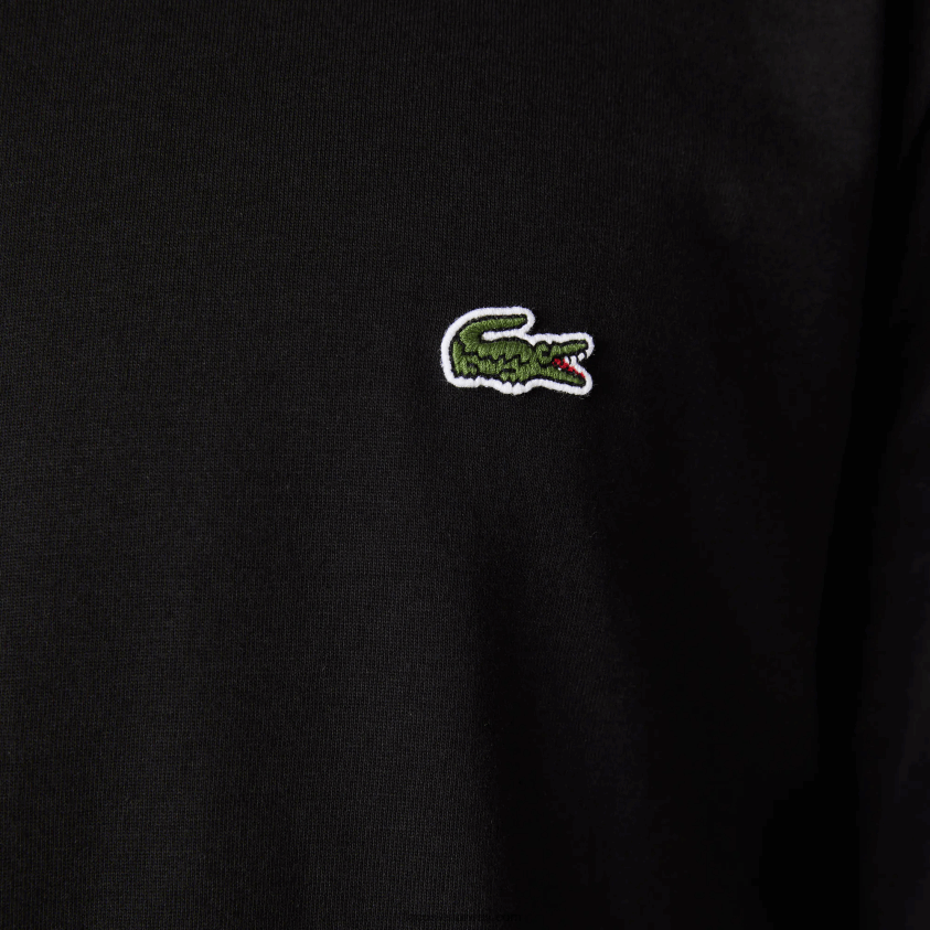 Lacoste t-skjorte i pima bomullsjersey med rund hals 4J4X0T690 svart 031 menn