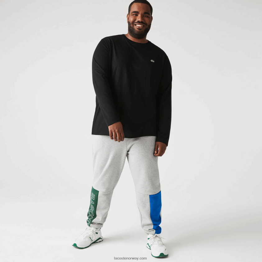 Lacoste t-skjorte i pima bomullsjersey med rund hals 4J4X0T690 svart 031 menn