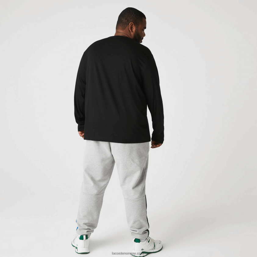 Lacoste t-skjorte i pima bomullsjersey med rund hals 4J4X0T690 svart 031 menn