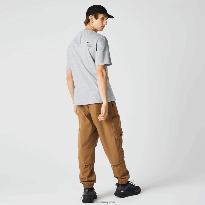 Lacoste t-skjorte med avslappet passform 4J4X0T660 grå kine cca menn