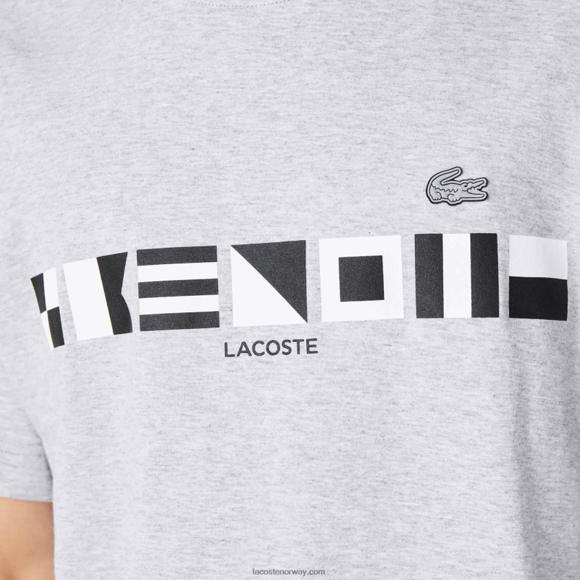 Lacoste t-skjorte med avslappet passform 4J4X0T660 grå kine cca menn