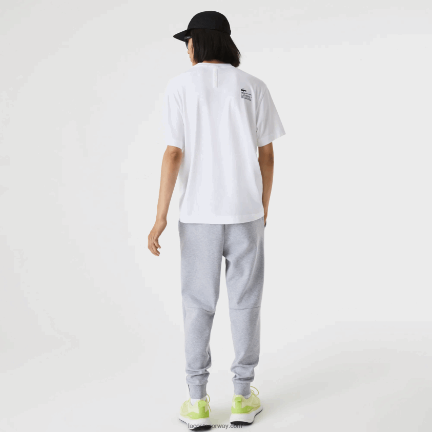 Lacoste t-skjorte med avslappet passform 4J4X0T661 hvit 001 menn