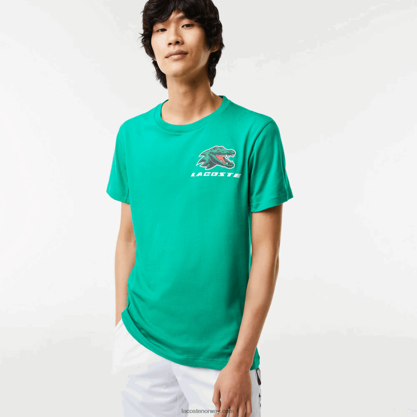 Lacoste tennis-t-skjorte med krokodilletrykk 4J4X0T683 grønn hd2 menn