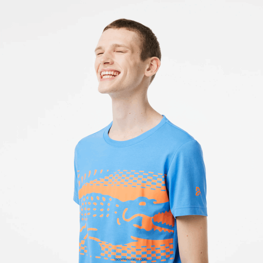 Lacoste tennis x novak djokovic t-skjorte 4J4X0T152 blå l99 menn