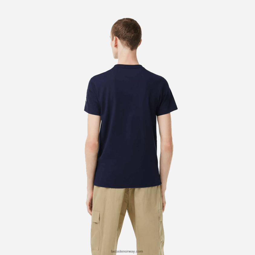 Lacoste tennis x novak djokovic t-skjorte 4J4X0T153 marineblå 166 menn