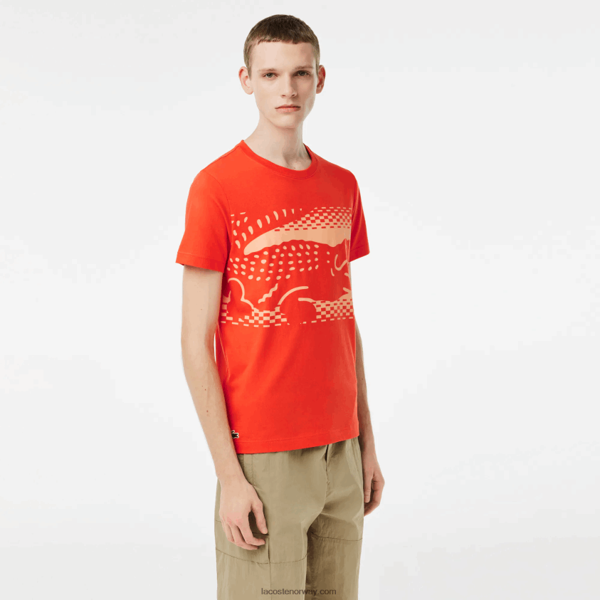 Lacoste tennis x novak djokovic t-skjorte 4J4X0T154 oransje 02k menn