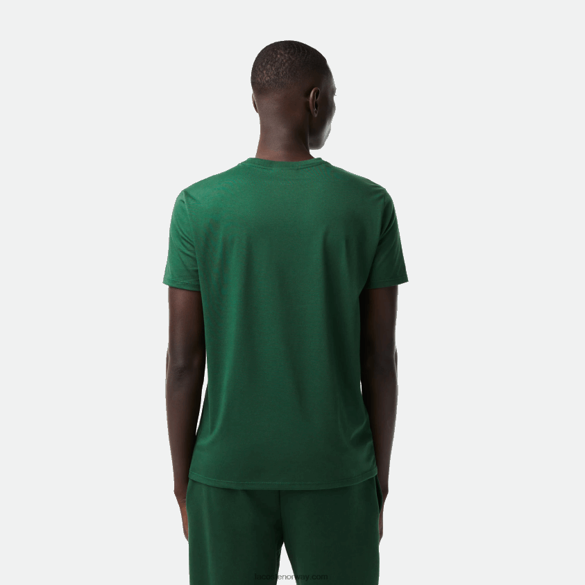 Lacoste v-hals t-skjorte i pima bomullsjersey 4J4X0T679 grønn 132 menn