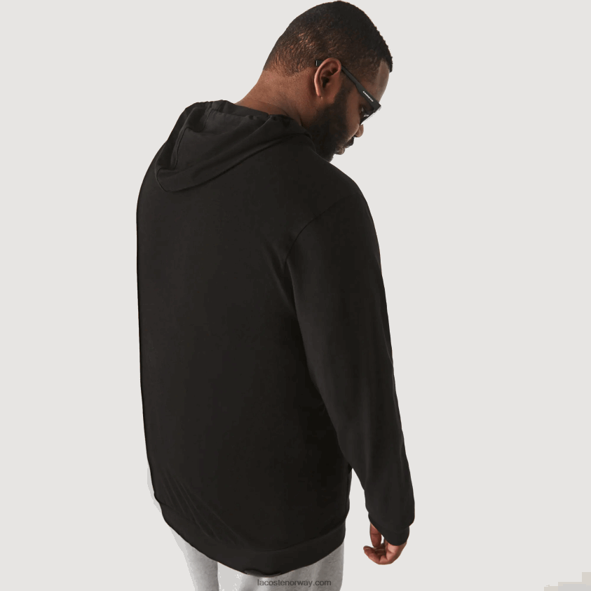 Lacoste xl t-skjorte med hette i normal passform 4J4X0T723 svart 031 menn