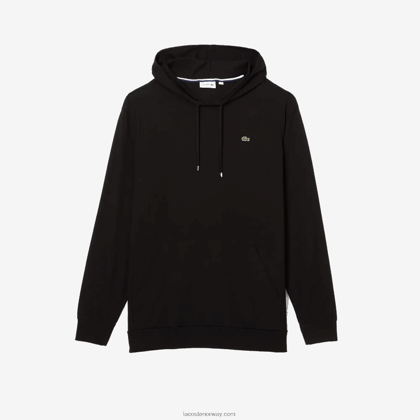 Lacoste xl t-skjorte med hette i normal passform 4J4X0T723 svart 031 menn