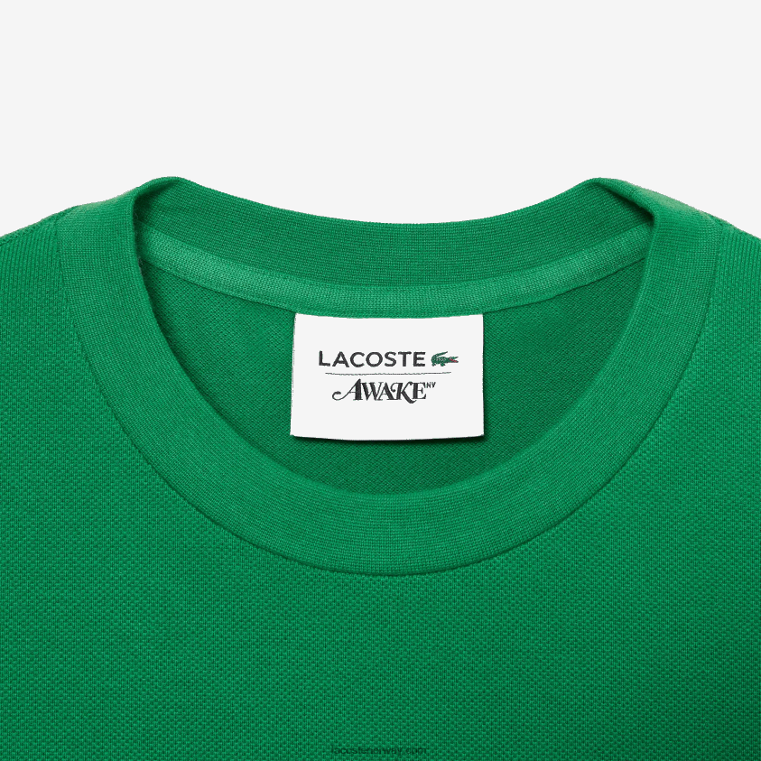 lacoste x awake ny logo bomull pique t-skjorte 4J4X0T892 grønn mee menn