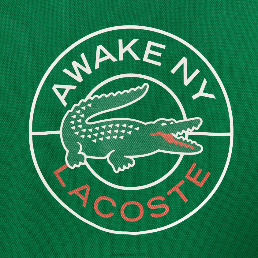 lacoste x awake ny logo bomull pique t-skjorte 4J4X0T892 grønn mee menn