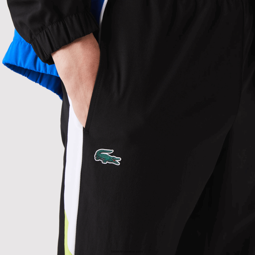 Lacoste tennis treningsdress med krokodilletrykk 4J4X0T1144 hvit svart blå gul l74 menn