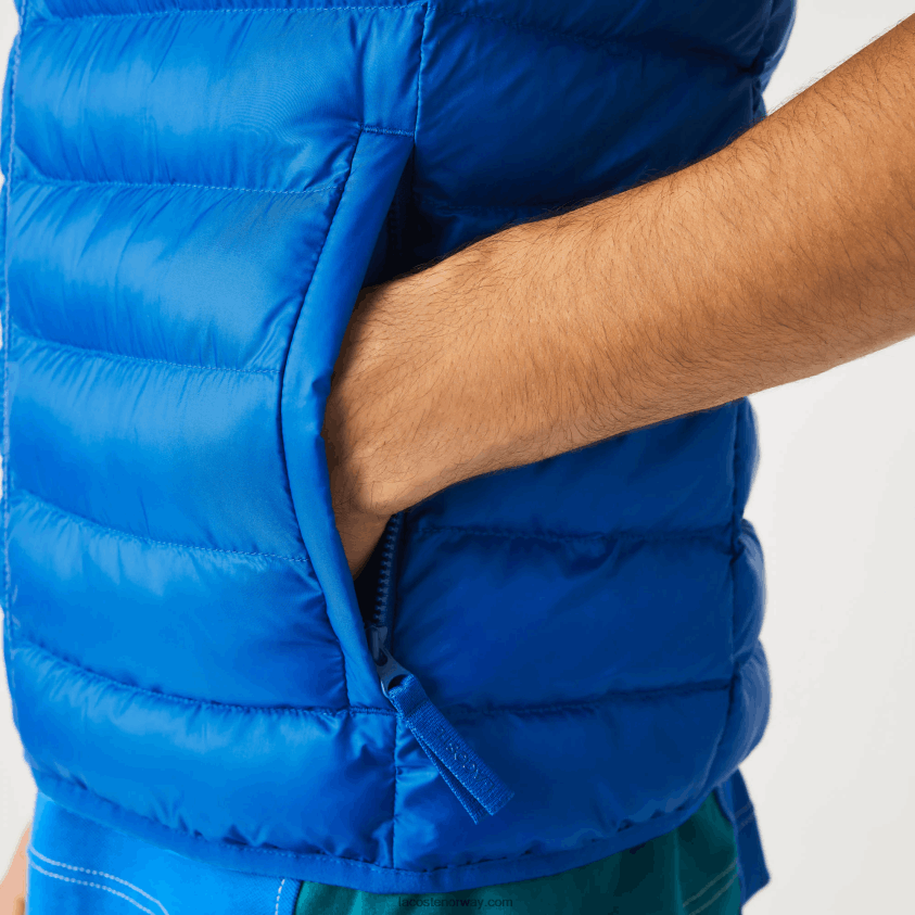 Lacoste vattert vannavstøtende vest 4J4X0T1251 blå k1q menn