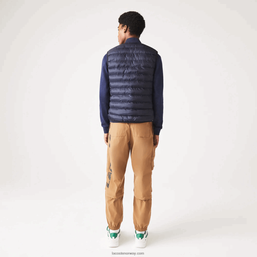 Lacoste vattert vannavstøtende vest 4J4X0T1253 marineblå hde menn