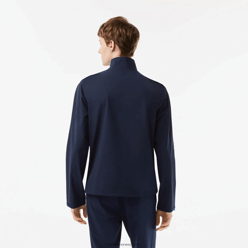 Lacoste golf glidelås vanntett vindjakke 4J4X0T394 marineblå 423 menn