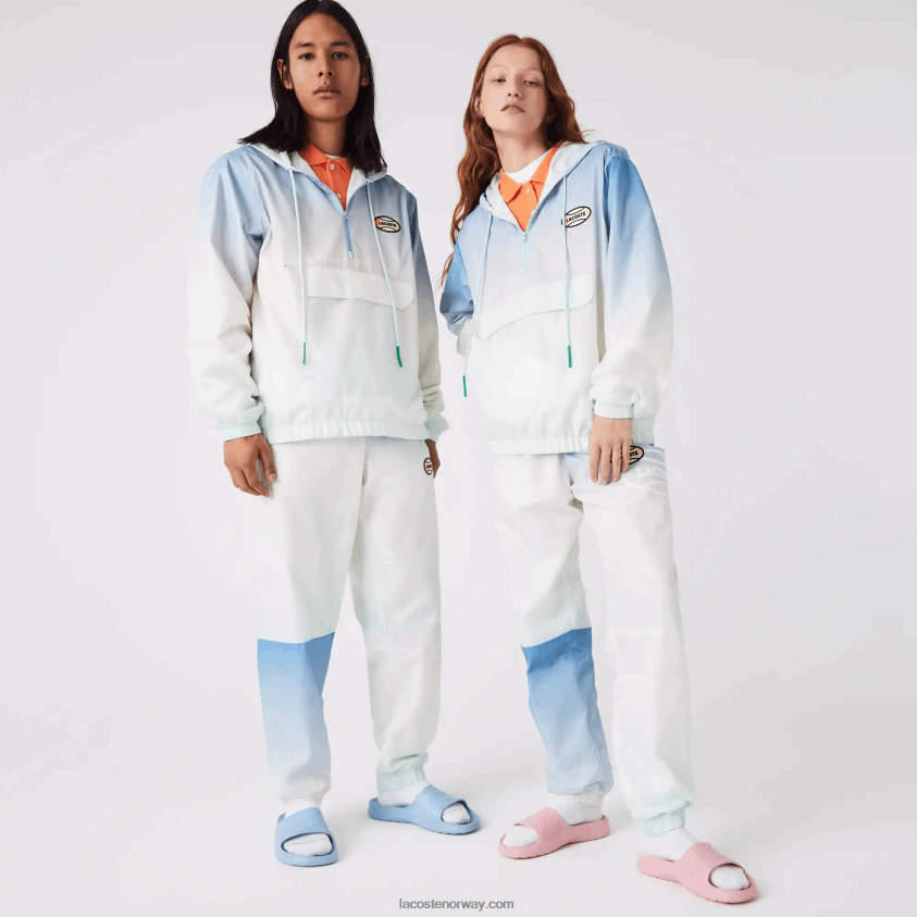 Lacoste live light pullover vindjakke 4J4X0T1280 blå hvit turkis 3ux menn