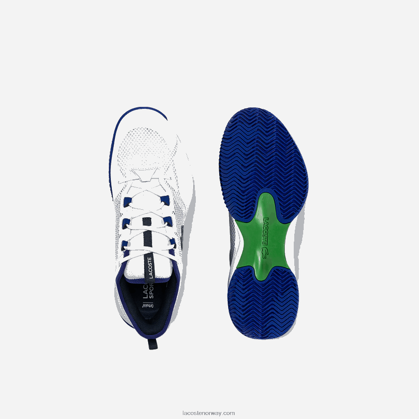 Lacoste ag-lt21 tekstil og syntetiske tennissko 4J4X0T1865 hvit/blå 080 menn