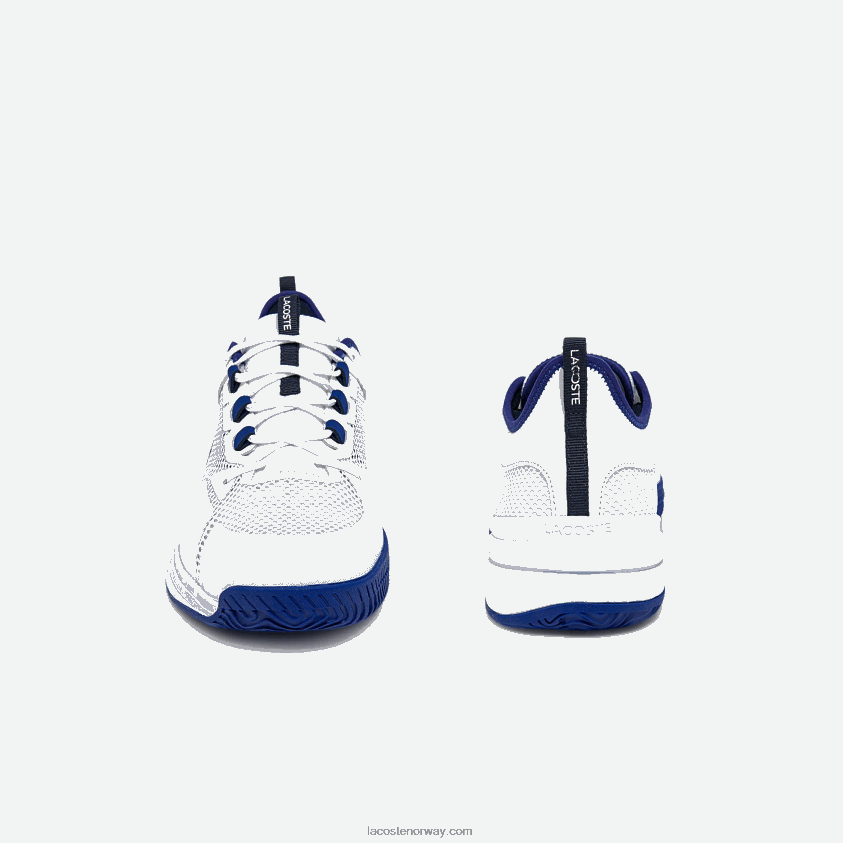 Lacoste ag-lt21 tekstil og syntetiske tennissko 4J4X0T1865 hvit/blå 080 menn