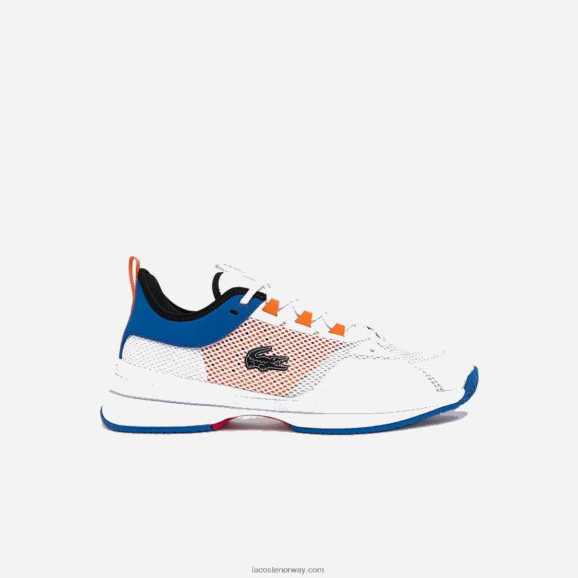 Lacoste ag-lt21 tekstil og syntetiske tennissko 4J4X0T1866 hvit oransje 1u2 menn