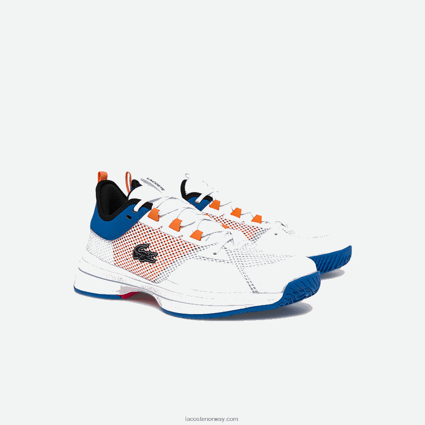 Lacoste ag-lt21 tekstil og syntetiske tennissko 4J4X0T1866 hvit oransje 1u2 menn