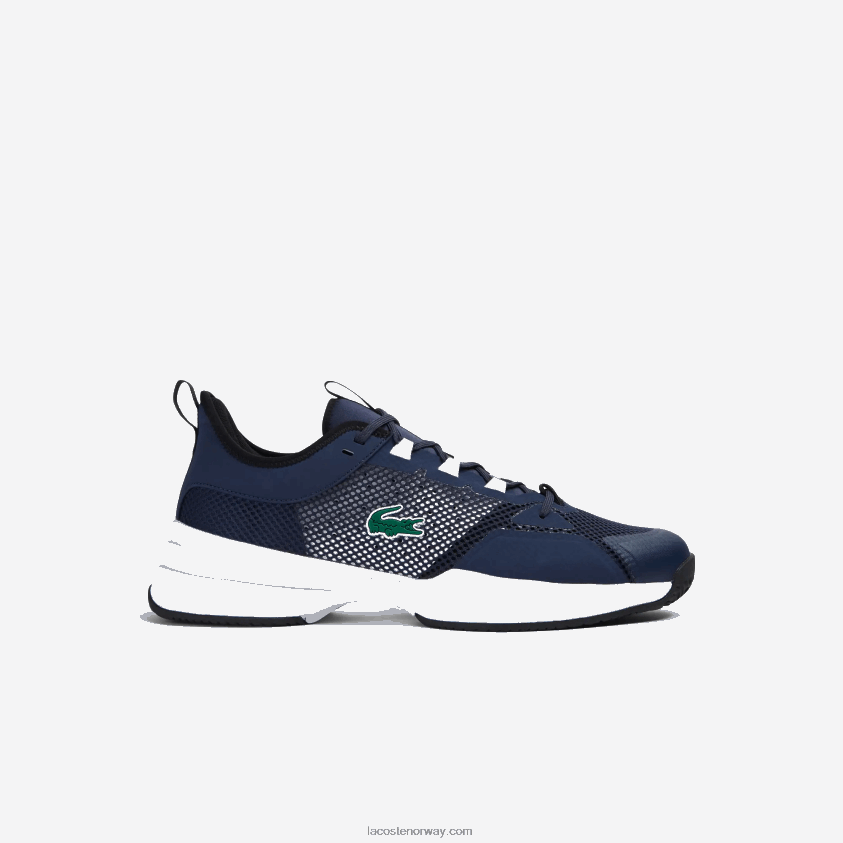 Lacoste ag-lt21 tekstil tennissko 4J4X0T1904 marine og hvit 092 menn