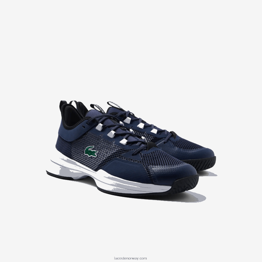 Lacoste ag-lt21 tekstil tennissko 4J4X0T1904 marine og hvit 092 menn