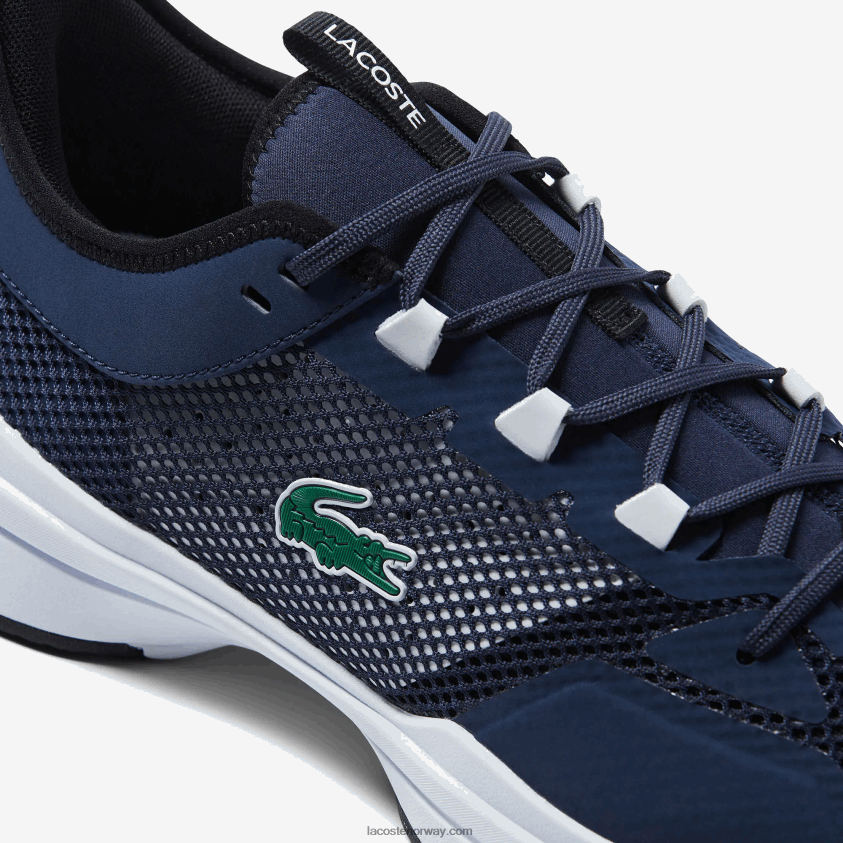 Lacoste ag-lt21 tekstil tennissko 4J4X0T1904 marine og hvit 092 menn